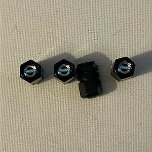 Volvo valve Stem caps in Black set of 4 NWT